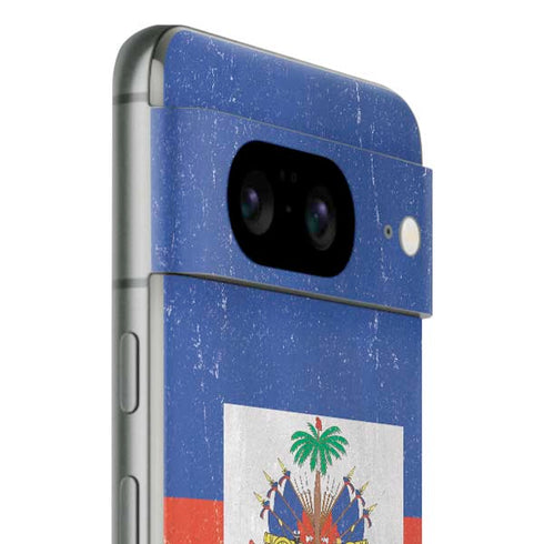 Haitian Flag Distressed Google Pixel 8 Skin
